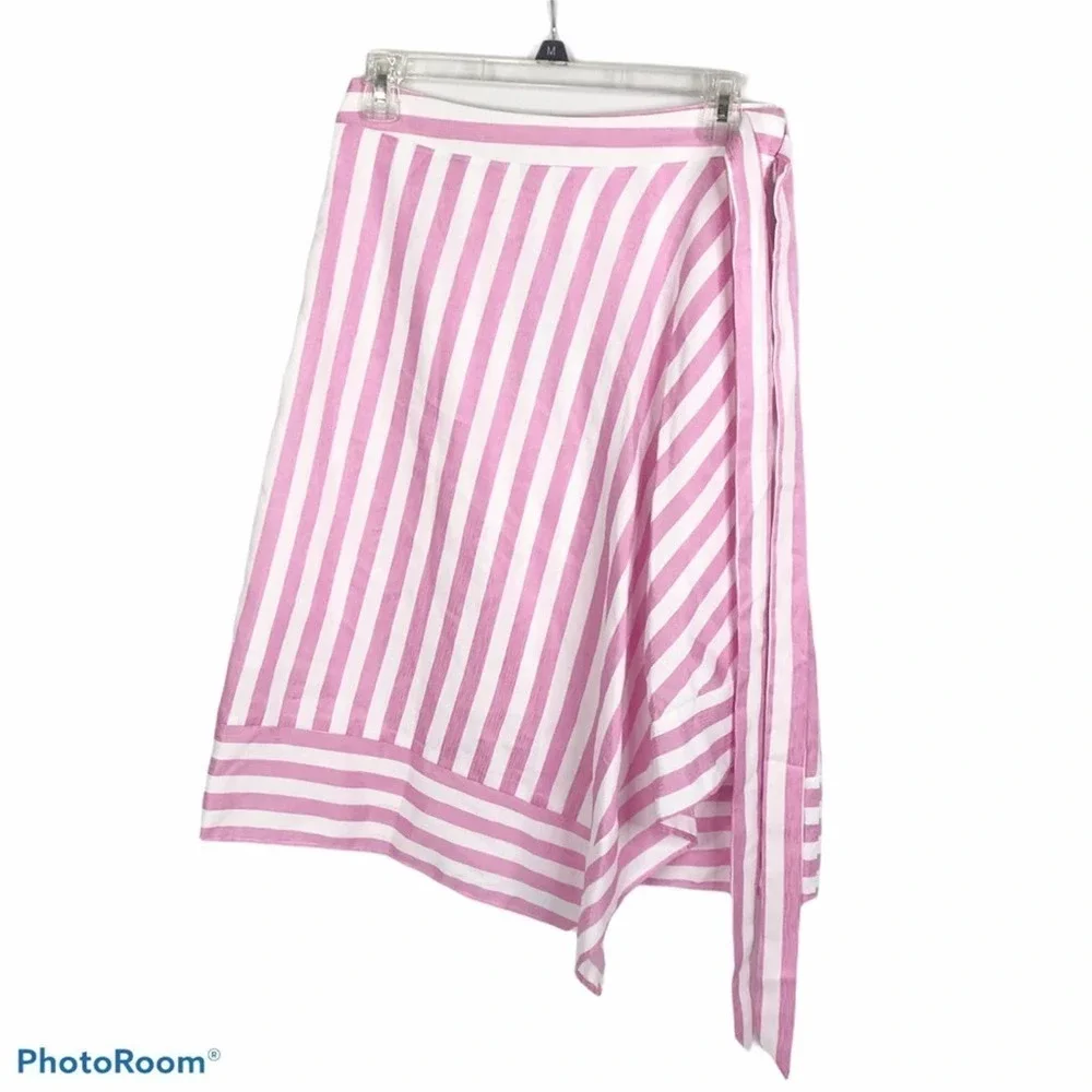 Lucy Paris Teagan striped midi skirt pink nwt - Picture 3 of 12